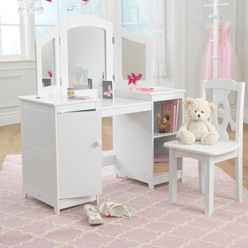 KidKraft Deluxe 2 Piece Vanity Set with Mirror & Reviews Wayfair